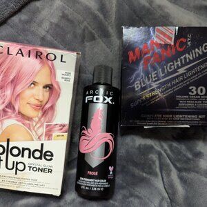 Pink Hair Dyes With Bleaching Kit